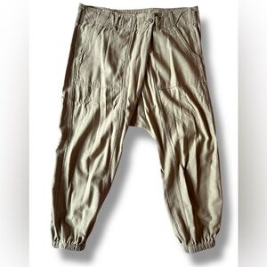 R13 Women's Cargo Drop-Crotch Pants — Olive khaki